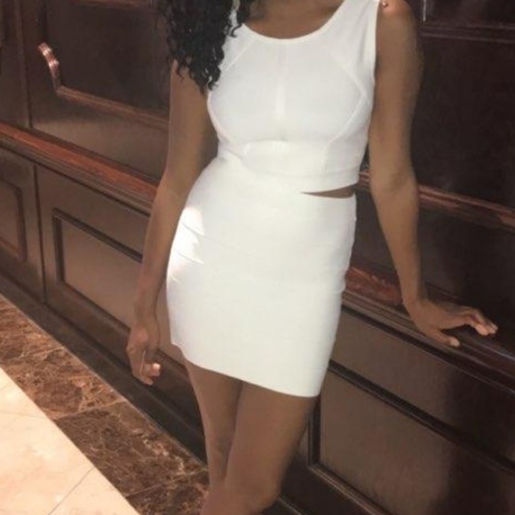 BCBG Other - Bcbg white bandage skirt and matching top